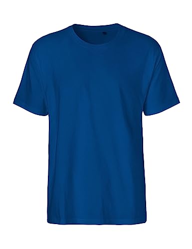 Green Cat Herren T-Shirt, 100% Bio-Baumwolle. Fairtrade, Oeko-Tex und Ecolabel Zertifiziert, Textilfarbe: blau, Gr.: L von Green Cat