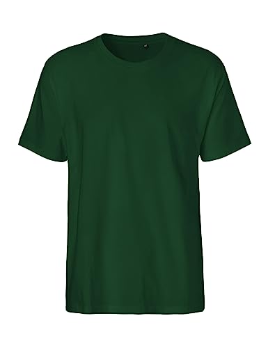 Green Cat Herren T-Shirt, 100% Bio-Baumwolle. Fairtrade, Oeko-Tex und Ecolabel Zertifiziert, Textilfarbe: flaschengrün, Gr.: L von Green Cat