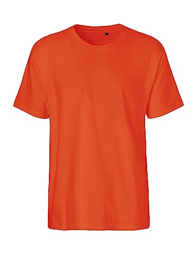 Green Cat Herren T-Shirt, 100% Bio-Baumwolle. Fairtrade, Oeko-Tex und Ecolabel Zertifiziert, Textilfarbe: orange, Gr.: L von Green Cat