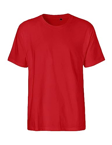 Green Cat Herren T-Shirt, 100% Bio-Baumwolle. Fairtrade, Oeko-Tex und Ecolabel Zertifiziert, Textilfarbe: rot, Gr.: 2XL von Green Cat