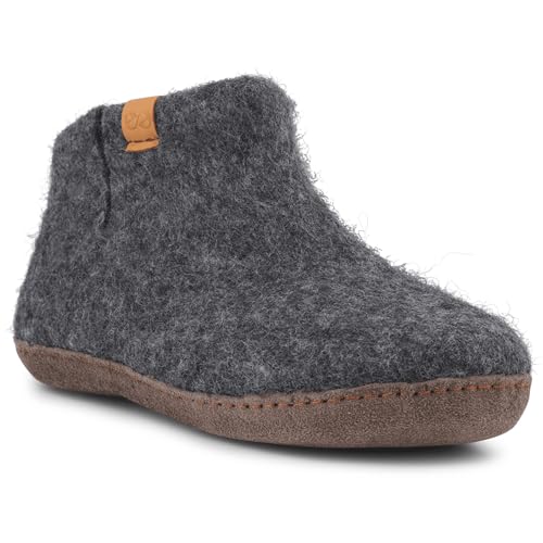 Green Comfort EVEREST Hausschuhe Damen & Herren in verschiedenen Farben und Größen | Hausschuhe Damen Winter entworfen in Dänemark | Hochwertigem Filzpantoffeln Damen & Herren ohne Mulesing von Green Comfort