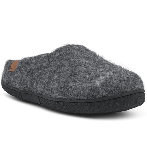 Green Comfort TIBET Hausschuhe Damen & Herren in verschiedenen Farben und Größen | Hausschuhe Damen Winter entworfen in Dänemark | Hochwertigem Filzpantoffeln Damen & Herren ohne Mulesing von Green Comfort