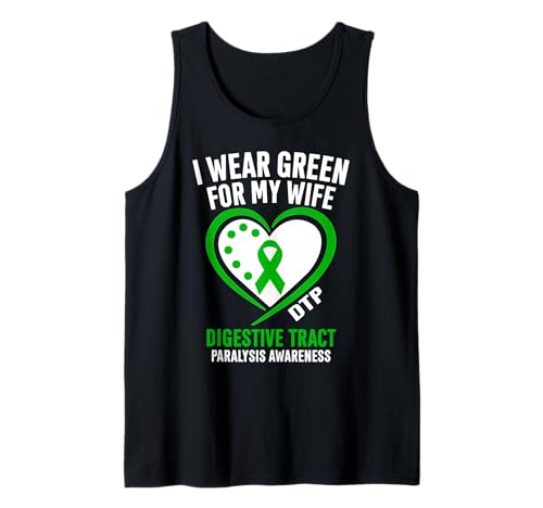Herren Ich trage Grün für das DTP-Bewusstsein meiner Frau Tank Top von Green DTP Awareness Apparel.