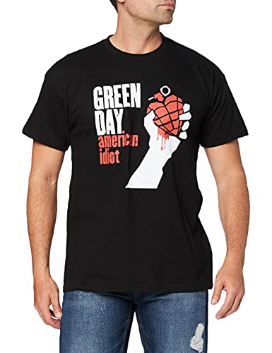 Green Day Herren American Idiot Kurzarm T-Shirt, Schwarz, XXL von Green Day