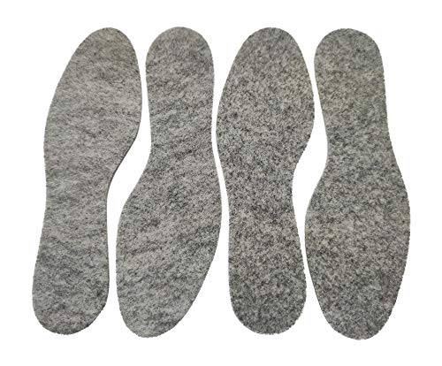 GreenFeet 2 Paar Einlegesohlen Faservlies Filz Gr. 36-49, grau, Damen, Herren, Filzsohlen, rutschfeste Sohlen, Polster, Temperaturausgleich, Sommer, Winter GreenFeet 2 Paar Einlegesohlen Faservlies Filz Gr. 36-49, grau, Damen, Herren, Filzsohlen, rutschfeste Sohlen, Polster, Temperaturausgleich, Sommer, Winter von Green Feet