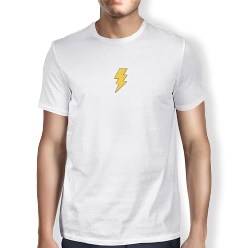 Green Fish, Basic Herren T-Shirt, 100% Baumwolle, Regular Fit, Digital Icon Printed, Größe: M, Farbe: Weiß von Green Fish