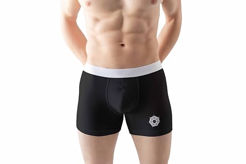 Green Fish, Herren-Boxershorts, Symbol Gedruckt, Herrenunterwäsche, Sport-Slip, 30/1 Gekämmter Baumwoll Single Jersey Stoff, Superweiche Qualität, Größe: XL, Farbe: Schwarz Green Fish, Herren-Boxershorts, Symbol Gedruckt, Herrenunterwäsche, Sport-Slip, 30/1 Gekämmter Baumwoll Single Jersey Stoff, Superweiche Qualität, Größe: XL, Farbe: Schwarz von Green Fish