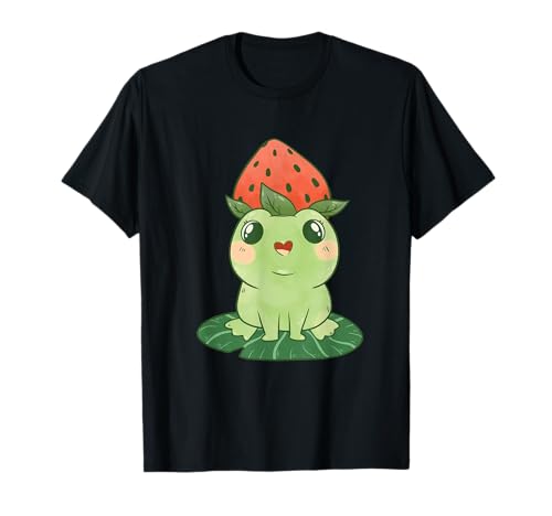 Grüner Frosch Kawaii Erdbeere Mädchen Frauen Niedlicher Frosch T-Shirt Grüner Frosch Kawaii Erdbeere Mädchen Frauen Niedlicher Frosch T-Shirt von Green Frog Kawaii Strawberry Girl Women Cute Frog