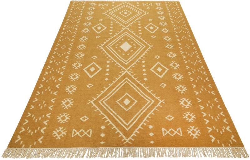 Green Looop Teppich "Monaco GL-82103" rechteckig 5 mm Höhe handgewebter Naturfaserteppich aus 80% Wolle 20 % Baumwolle, Fransen von Green Looop