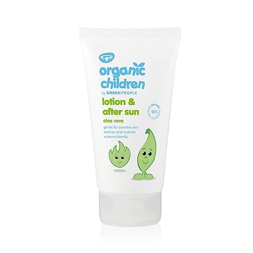 Green People Aloe Vera Bio-Lotion und After-Sun-Lotion für Kinder, 150 ml | Natürliche After-Sun-Lotion in Bioqualität für Kinder | Body-Feuchtigkeitspflege für Kinder von Green People