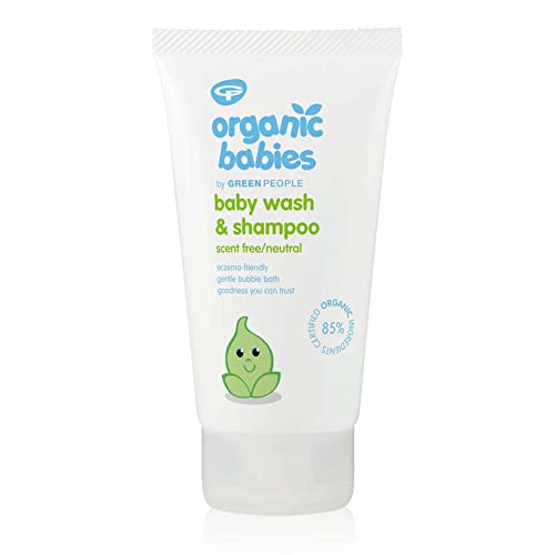 Green People Geruchfreie Bio-Reinigung und -Shampoo für Babys, 150 ml | Natürliche Bio-Badeprodukte für Babys | Schaumbad für Babys mit empfindlicher Haut | Ohne Duftzusatz, ohne SLS und ohne Paraben von Green People