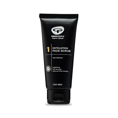 Green People - For Men Nr. 1 Exfolierender Gesichtsscrub - Natürlicher & biologischer Aufhellender Scrub - Paraben- & Ethanolfrei - Vegan - 100ml von Green People
