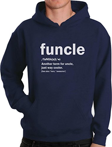 Green Turtle T-Shirts Funcle Fun Onkel Kapuzenpullover Hoodie Large Blau von Green Turtle T-Shirts