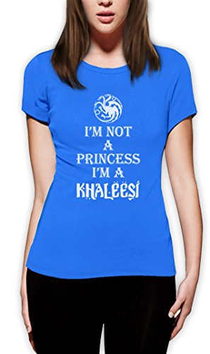I'm Not A Princess I'm A Khaleesi Damen Hellblau Small T-Shirt Slim Fit von Green Turtle T-Shirts