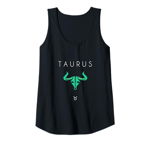 Damen Grüner Stier Stier Symbol weiblich Tank Top Damen Grüner Stier Stier Symbol weiblich Tank Top von Green taurus bull symbol female merch