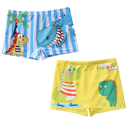 Green travel Baby Badewindelshorts (2 Stück), Jungen Badehose Schwimmhose, Waschbar Schwimmwindel für Baby (1-4 Jahre) (S - 80-90cm /10-13kg, FarbeC) von Green travel