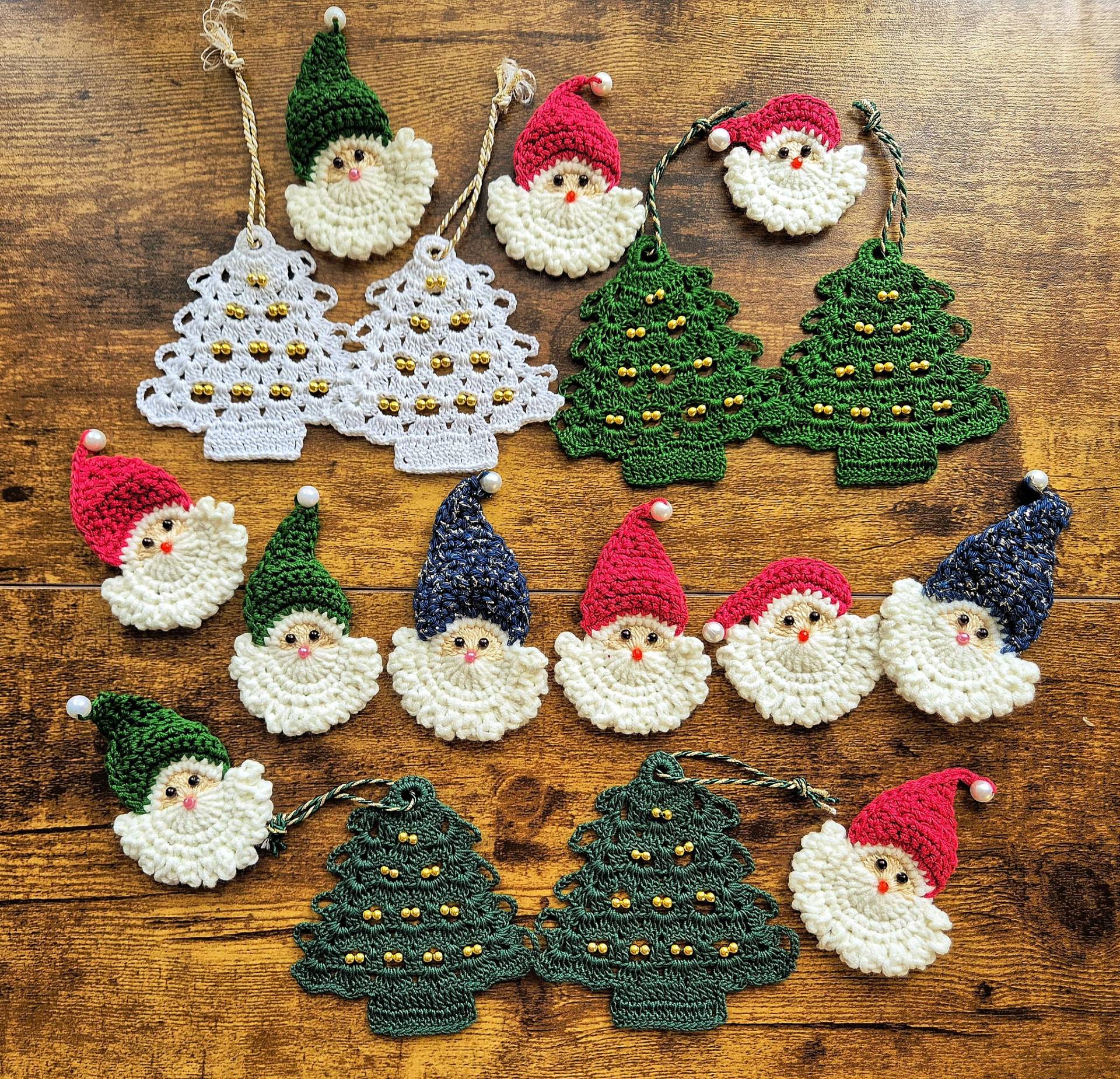 1 Stk. Gehäkelter Santa Claus/Tannenbaum, Winter Häkelapplikation, Weihnachts Deko, Junk Journal Verzierungen Nikolaus 1 Stk. Gehäkelter Santa Claus/Tannenbaum, Winter Häkelapplikation, Weihnachts Deko, Junk Journal Verzierungen Nikolaus von GreenAventurineShop