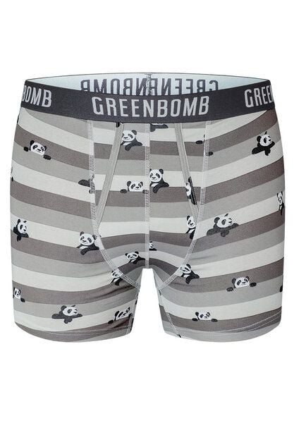 GREENBOMB Animal Panda Stripes Trunk - Gemütliche Trunk aus Bio-Baumwoll Mix / hochwertiger Print / GOTS / Fair & Vegan von GreenBomb