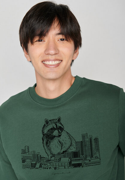 GREENBOMB Animal Raccoon City Wild - Sweatshirt für Herren von GreenBomb