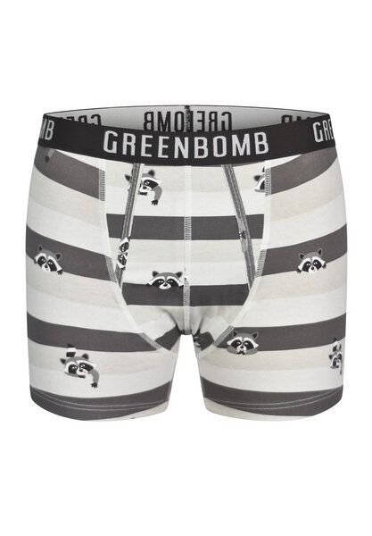 GREENBOMB Animal Raccoon Trunk - Gemütliche Trunk aus Bio-Baumwoll Mix / hochwertiger Print / GOTS / Fair & Vegan von GreenBomb