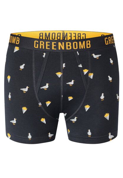 GREENBOMB Animal Seagull Fries 2 Trunk - Gemütliche Trunk aus Bio-Baumwoll Mix / hochwertiger Print / GOTS / Fair & Vegan von GreenBomb