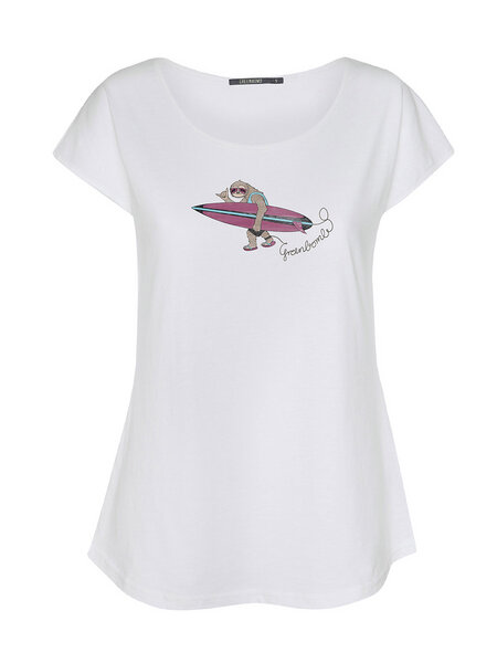 GREENBOMB Animal Sloth Beach Cool - T-Shirt für Damen von GreenBomb