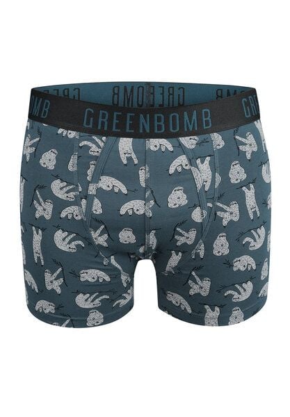GREENBOMB Animal Sloth Hang 3 - Bequeme Trunk aus Bio-Baumwoll Mix / hochwertiger Print / GOTS / Fair & Vegan von GreenBomb