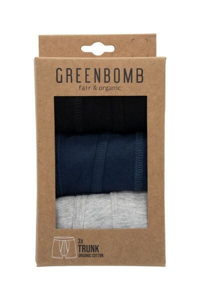 GREENBOMB Basic 3x Trunk - Gemütliche Trunk aus Bio-Baumwoll Mix / GOTS / Fair & Vegan von GreenBomb