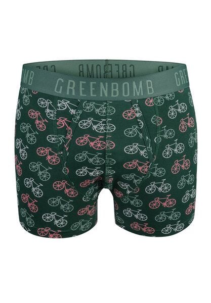 GREENBOMB Bike Big Trunk - Bequeme Trunk aus Bio-Baumwoll Mix / hochwertiger Print / GOTS / Fair & Vegan von GreenBomb