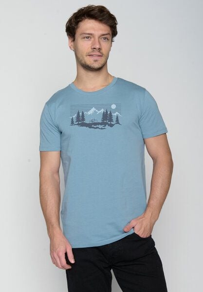 GREENBOMB Bike Mountain Pines Guide - Sportliches T-Shirt aus Bio-Baumwolle / hochwertiger Print / GOTS / Fair & Vegan von GreenBomb