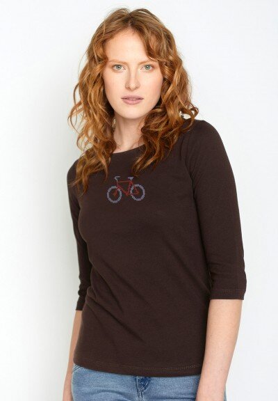 GREENBOMB Bike Pixel Lines Flimsy - Longsleeve für Damen von GreenBomb