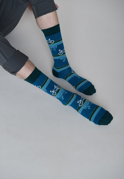 GREENBOMB Bike River - Socken für Unisex von GreenBomb