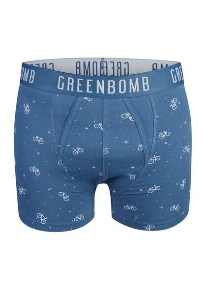 GREENBOMB Bike Space 2 Trunk - Bequeme Trunk aus Bio-Baumwoll Mix / hochwertiger Print / GOTS / Fair & Vegan von GreenBomb