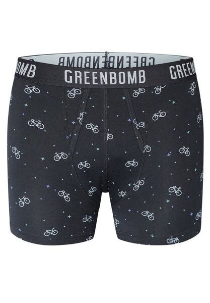 GREENBOMB Bike Space Trunk - Gemütliche Trunk aus Bio-Baumwoll Mix / hochwertiger Print / GOTS / Fair & Vegan von GreenBomb