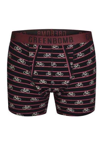 GREENBOMB Bike Stripes 2 Trunk - Gemütliche Trunk aus Bio-Baumwoll Mix / hochwertiger Print / GOTS / Fair & Vegan von GreenBomb