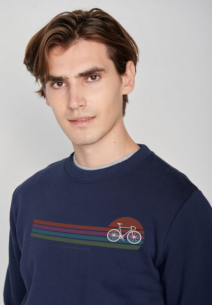 GREENBOMB Bike Sunset Stripes Wild - Sweatshirt für Herren von GreenBomb