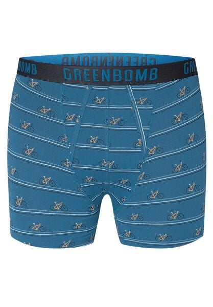 GREENBOMB Bike Triple Stripes Trunk - Gemütliche Trunk aus Bio-Baumwoll Mix / hochwertiger Print / GOTS / Fair & Vegan von GreenBomb