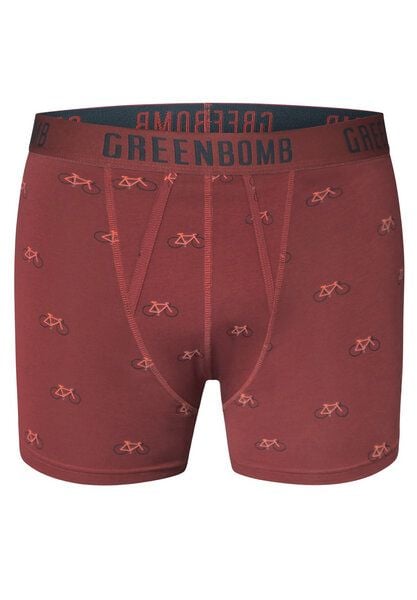 GREENBOMB Bike Vintage Small Trunk - Gemütliche Trunk aus Bio-Baumwoll Mix / hochwertiger Print / GOTS / Fair & Vegan von GreenBomb