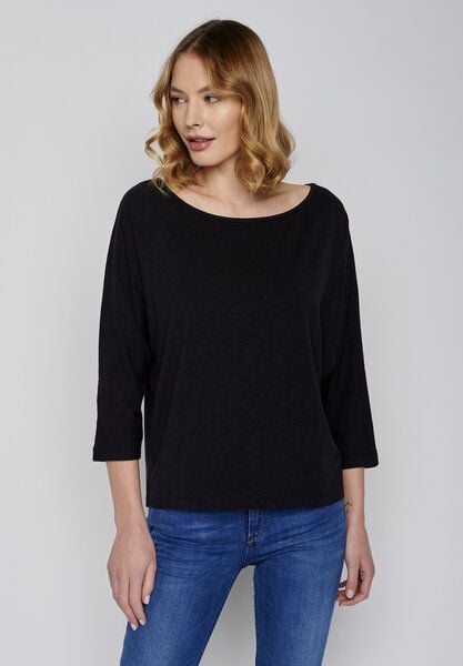 GREENBOMB Damen Longsleeve Biobaumwolle Basic Smile von GreenBomb