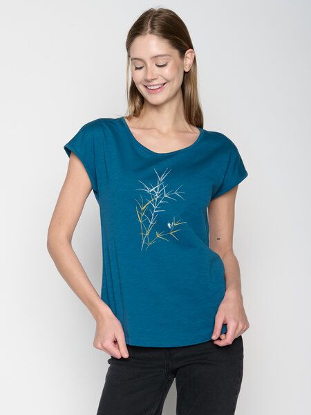 GREENBOMB Nature Bird Reed Cool - Sportliches T-Shirt aus Bio-Baumwolle / hochwertiger Print / GOTS / Fair & Vegan von GreenBomb