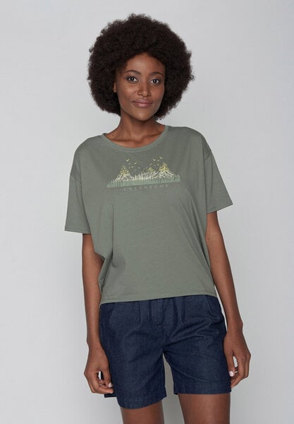GREENBOMB Nature Mountain Colours  Feel - T-Shirt für Damen von GreenBomb