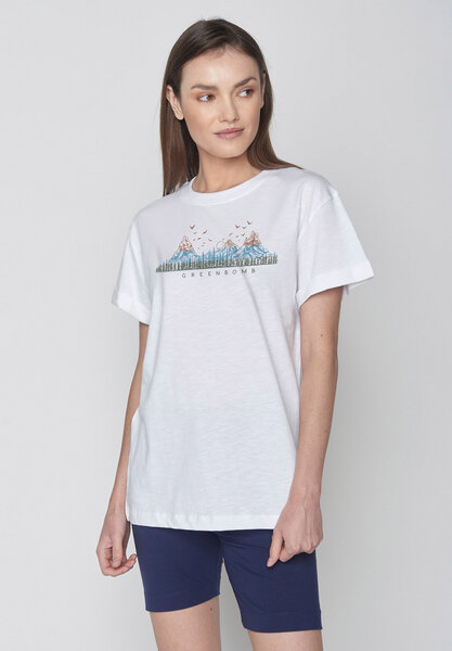 GREENBOMB Nature Mountain Colours  Stop - T-Shirt für Damen von GreenBomb