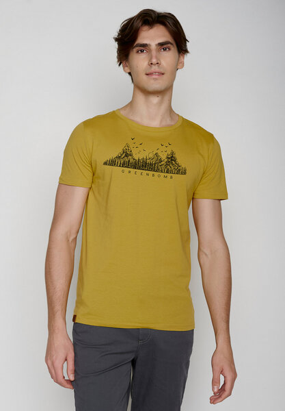 GREENBOMB Nature Mountain Logo Guide - T-Shirt für Herren von GreenBomb