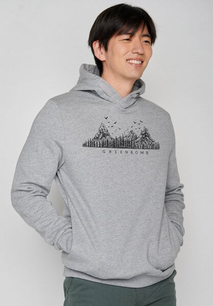 GREENBOMB Nature Mountain Logo Star - Hoodie für Herren von GreenBomb