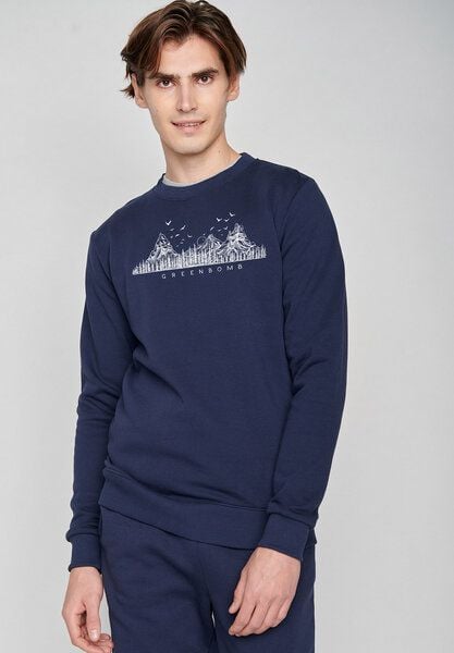 GREENBOMB Nature Mountain Logo Wild - Bequemes Sweatshirt aus Bio-Baumwolle / hochwertiger Print / Fair & Vegan von GreenBomb