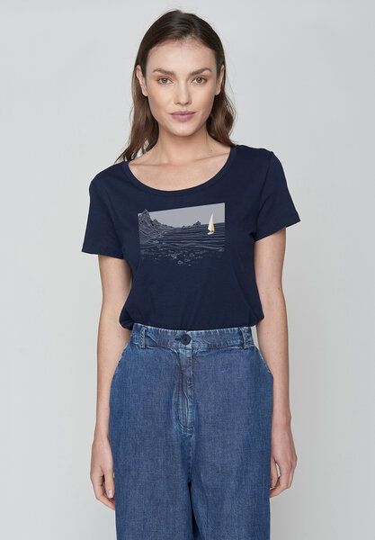 GREENBOMB Nature Set Sail Loves - Lässiges T-Shirt aus Bio-Baumwolle / hochwertiger Print / GOTS / Fair & Vegan von GreenBomb