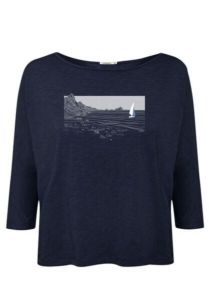 GREENBOMB Nature Set Sail Simper - Gemütliches Longsleeve aus Viskose (LENZING ECOVERO) Mix / hochwertiger Print / Fair & Vegan von GreenBomb