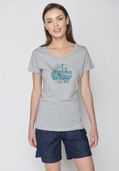 GREENBOMB Nature Surf Circle Loves - T-Shirt für Damen von GreenBomb
