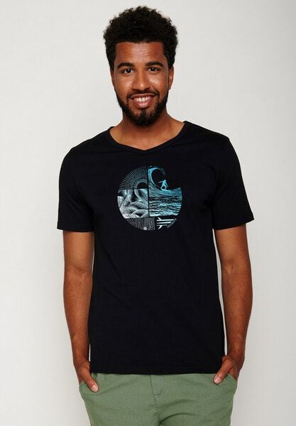 GREENBOMB Nature Waves Circle Peak  - T-Shirt für Herren von GreenBomb
