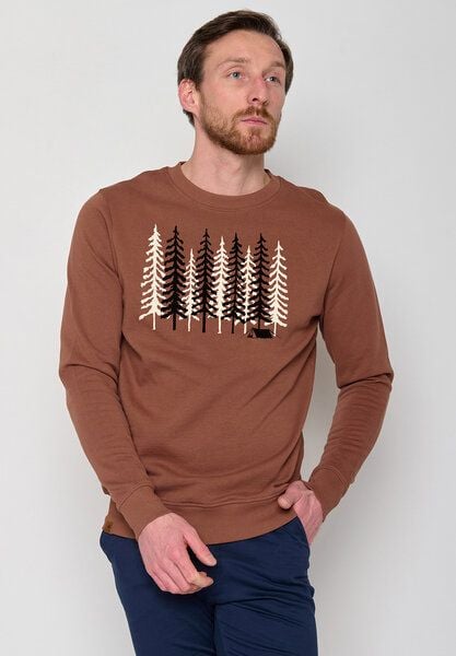 GREENBOMB Nature Wood Camp Wild - Bequemes Sweatshirt aus Bio-Baumwolle / hochwertiger Print / GOTS / Fair & Vegan von GreenBomb